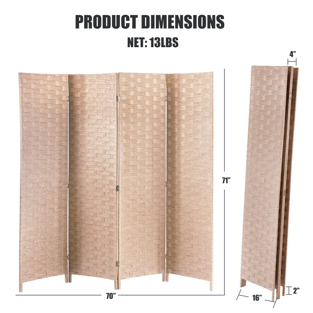 Amityra Folding Freestanding Room Divider — product image 3