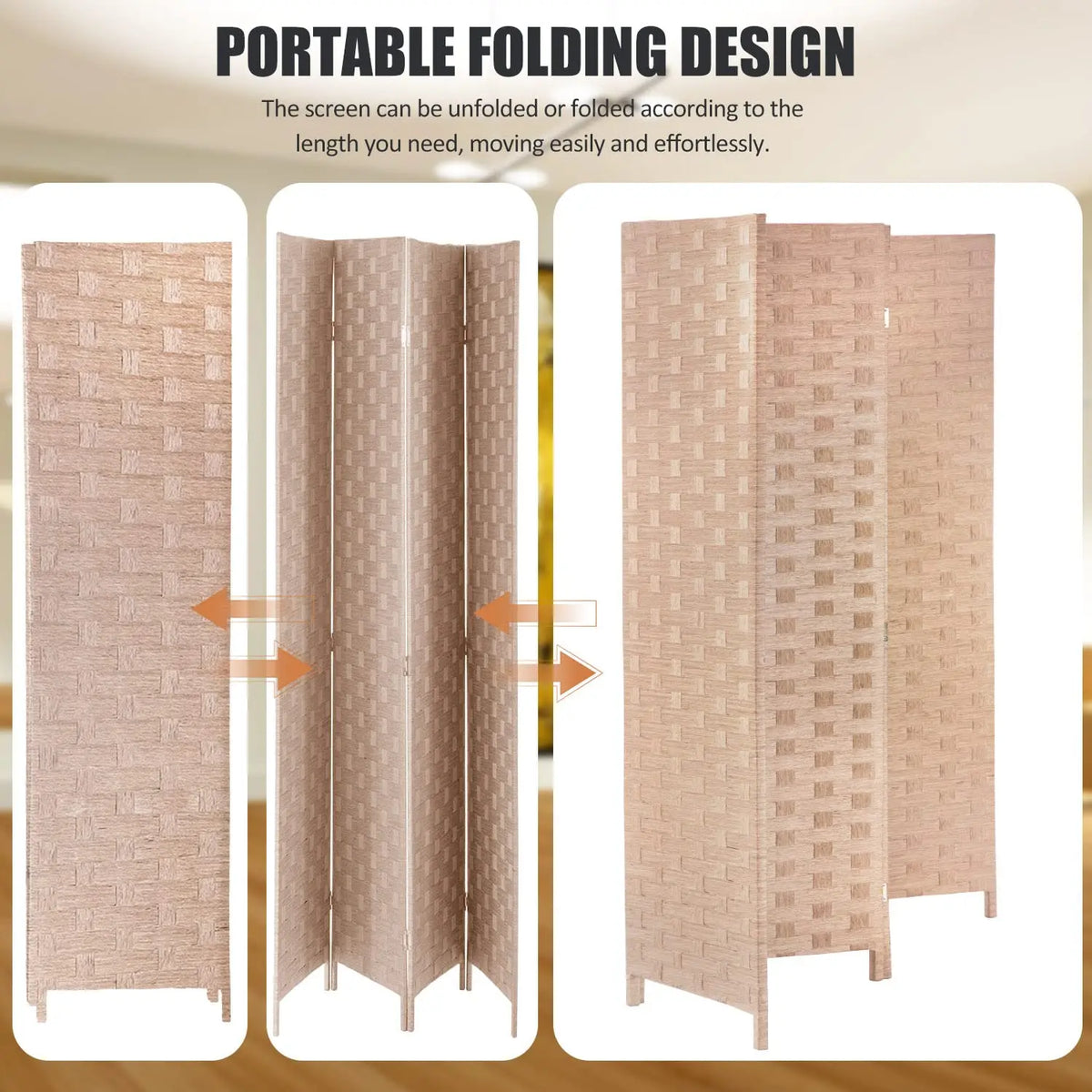 Amityra Folding Freestanding Room Divider — product image 6