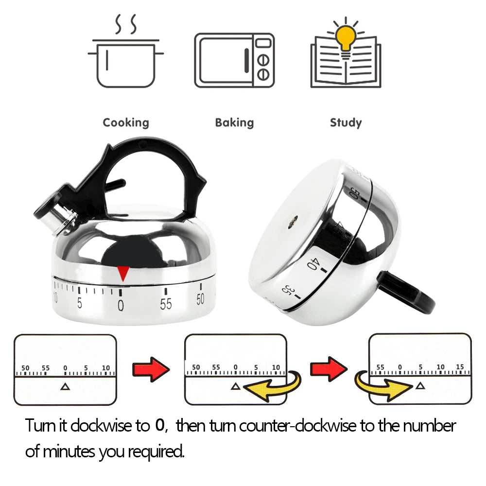 Amityra Kettle-Shaped Kitchen Timer — product image 5
