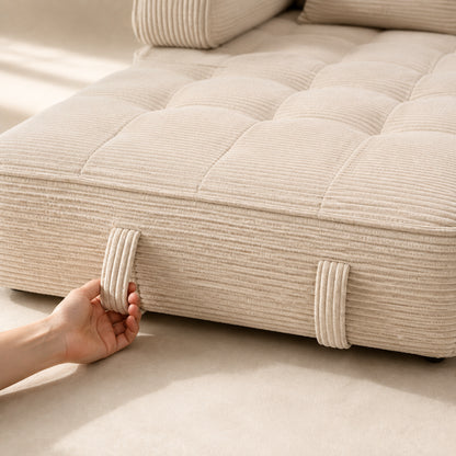 Amityra Foldable Cloud Sofa Bed — pull-loop-interaction
